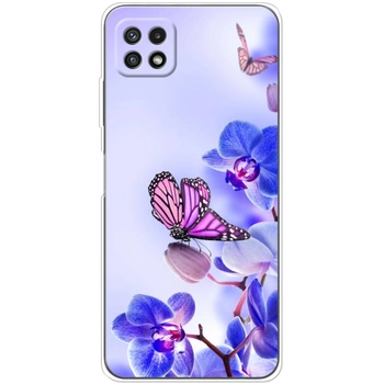Силиконовый чехол BoxFace Samsung Galaxy A22 5G (A226) Orchids and Butterflies (44332-up673)
