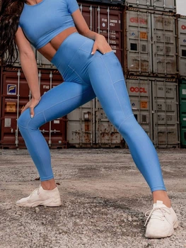 Лосины с карманами Superstacy L Голубые (2700-05)