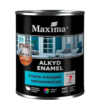Эмаль алкидная высококачественная Maxima - 0,7 кг, белый матовый (462)