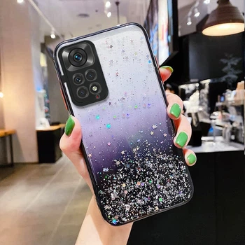 Чехол Stardust с цветными бортиками для Xiaomi Redmi Note 11 Pro+ Plus Черный
