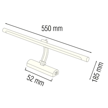 Светильник светодиодный подсветка LED Horoz Electric ANKA-12 12W 4200K хром (для картин, зеркал и т.п.) 040-014-0012