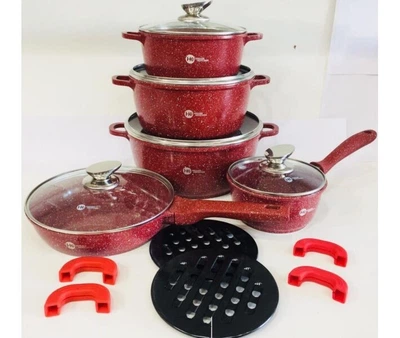 Набор посуды HIGHER KITCHEN НК-305 красный