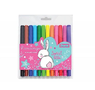 Фломастери 12 кольорів "Bunny" 1 Вересня (650446)