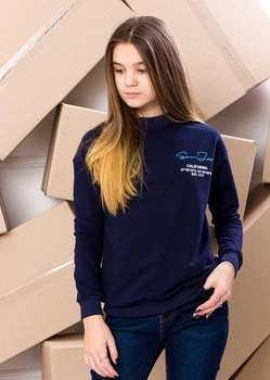 Світшот для дівчинки Носи своє 122 Синій (p-6229-67467)