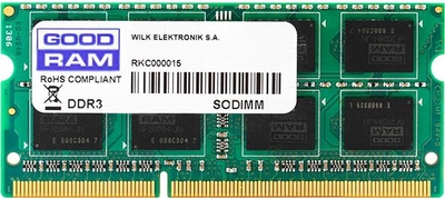 Оперативная память Goodram SODIMM DDR3L-1600 4096MB PC3-12800 (GR1600S3V64L11S/4G) (G06007260) - Уценка