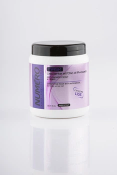 Маска Brelil Professional Numero Smoothing Mask розгладжуюча для волосся с олією авокадо 1000 мл (8011935075154)