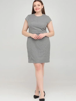 Сукня коротка жіноча H&M 0577512 36 Чорна з білим (KAY2000001111024)