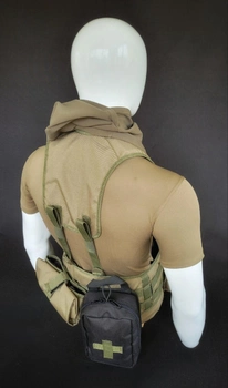 Пояс тактический с плечевыми ремнями (військово тактичне розвантаження РПС ремінно плечова система) олива хакі