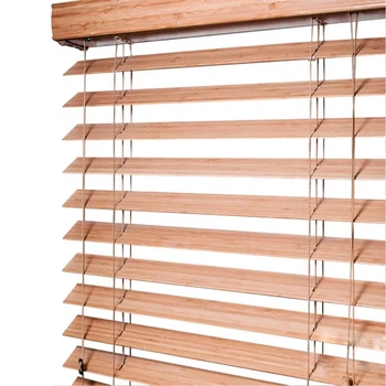 Жалюзи на окно Wenster Bamboo White 25 мм горизонтальные деревяные 40х160 см Бежевый (3337519580)