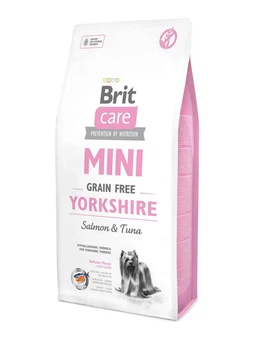 Сухой беззерновой корм Brit Care Mini Yorkshire для собак породы йоркширский терьер с лососем и тунцом 7 кг