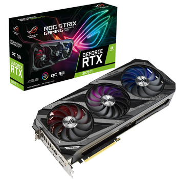 Видеокарта GeForce RTX 3070 Ti 8GB GDDR6X ROG Strix Gaming OC Asus (ROG-STRIX-RTX3070TI-O8G-GAMING)