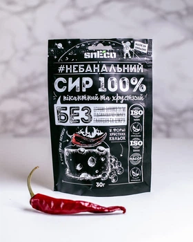 snEco "Класичний з перцем", 30г - сир сушений хрусткий