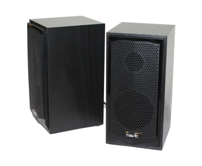 Колонки 2.0 Havit hv-sk518 Black, 2 x 3 Вт, мдф, живлення від usb, керування ззаду