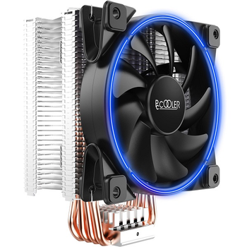 Кулер процесорний PCCOOLER GI-X4B V2 універсальний 124.5 х 84 х 148 мм, TDP: 145 Вт, висота 148мм, голуба підсвітка