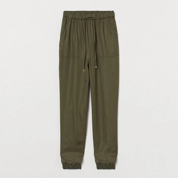 Брюки женские H&M 0827687 34 Темно-зеленые (KAY2000001073810)