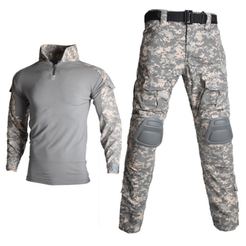 Тактичний військовий костюм HAN WILD ACU MM14 PIXEL Убакс і Штани із Захистом колін XL Піксельний камуфляж HWP00268
