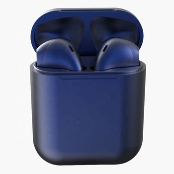 Бездротові сенсорні Bluetooth 5.0 навушники в кейсі TWS i12 inPods Dark blue