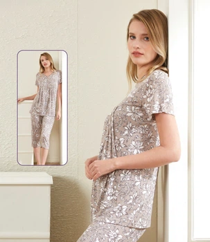 Женская пижама (бриджи + футболка к/р) Caroline 98105 3XL