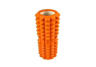 Массажный ролик Wealis Grid Roller Free Spine 33 см оранжевый (роллер, валик, цилиндр для МФР и йоги, массажер для спины, ног, рук, шеи) (WS-GR33-1.2)