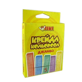 Крейда кольорова 5кол TIKI Jumbo 51514-ТК 000109-GR