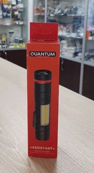 Ліхтар ручний QUANTUM Assistant (вбуд. акум.1200mAh, 3W XPE LED+COB, 200lm, з/п USB, 5 режимів)