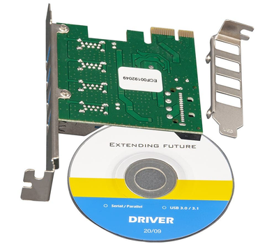 Контроллер Frime VIA VL805 (ECF-PCIEtoUSB008.LP) PCI-E-4xUSB3.0