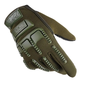 Рукавички тактичні RUIN HAWK в стилі мілітарі зелений XL 03221