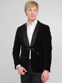Піджак однобортний однотонний діловий G-Star Raw RCTMIDNIGHT XL (21438XL) Чорний