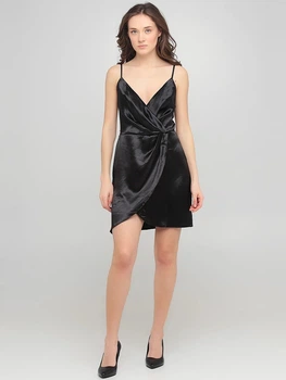 Коктейльное платье на запах, однотонное Lipsy LPB030719-54 M (64423M) Черный