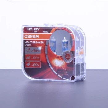 Лампа 12V H7 55W +130% Night Breaker "Osram" (Box-2шт) (64210NBL-НСВ) Акція (червона уп)