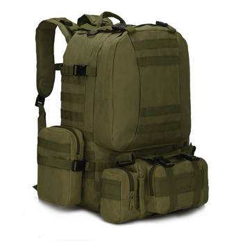 Рюкзак тактичний армійський зелений хакі 56 літрів + сумочки
