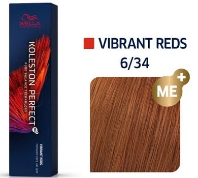 Фарба для волосся Wella Koleston Vibrant Reds 6/34 Темний блонд золотисто-червоний Медовий пунш 60 мл.