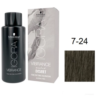 Краска для волос Schwarzkopf Igora Vibrance Raw Essintials 7-24 Средне-русый матово-бежевый 60 мл