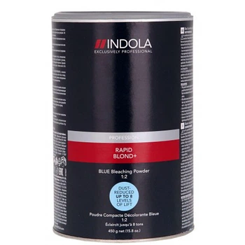 Беспылевой осветляющий порошок Indola Profession Rapid Blond Голубой 450 гр