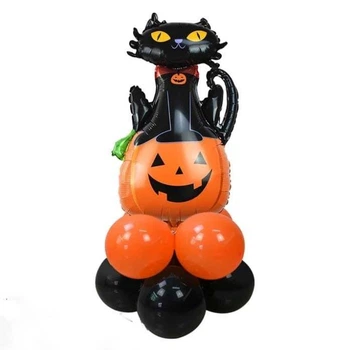 Набор Из Шаров Halloween Кошка На Тыкве