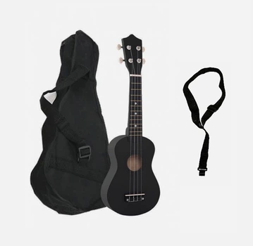 Набор Укулеле сопрано (black) + чехол + ремень