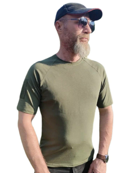 Військова футболка з липучками під шеврони Розмір L 50 хакі 120163
