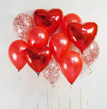 Фонтан Из Шаров I Love You Красный