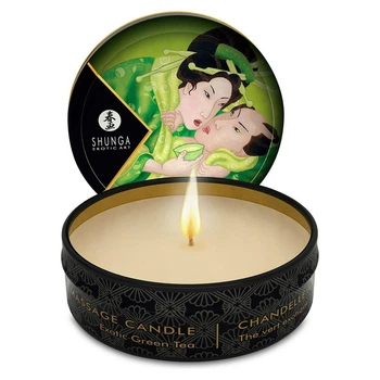 Масажна свічка Shunga Mini Massage Candle - Exotic Green Tea з афродизіаками (30 мл)