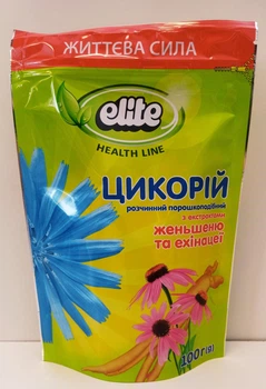 Напій розчинний Еліт Elite Health Line Цикорій з женьшенем і ехінацеєю 100г