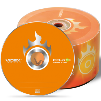 Компакт-диск Videx CD-R 700mb 52x, 50 шт в упаковке (21027)