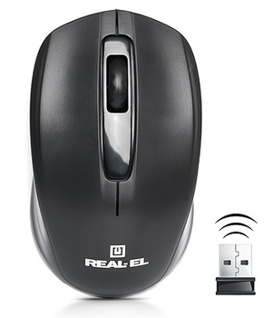 Мышь беспроводная REAL-EL RM-304 Black USB