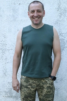 Тактична майка, футболка чоловіча олива розмір 54 (BEZ-2209)