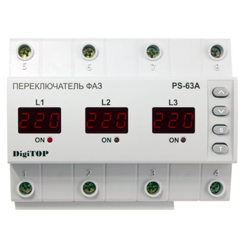 Електронний перемикач фаз PS-63A DIGITOP