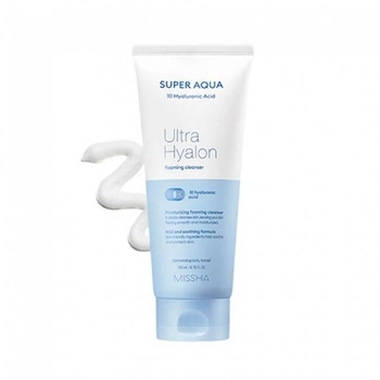 Пінка Missha Super Aqua Ultra Hyalron Foaming Cleanse з гіалуронової кислотою 200 мл