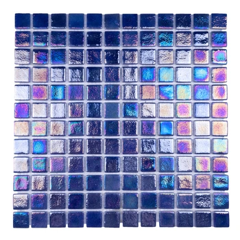 Стеклянная мозаика Glass Mosaic NI1207 Blue Rain 31,7x31,7 за 1 ШТ