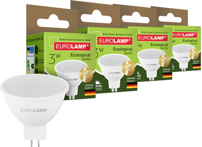 Светодиодная лампа EUROLAMP SMD MR16 3W GU5.3 3000K (LED-SMD-03533(P)) 4 шт