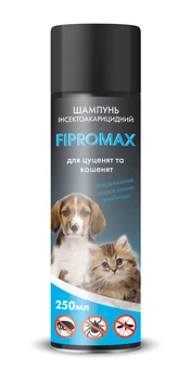 Шампунь от блох и клещей для котят и щенков с пропоскуром Fipromax 250 мл