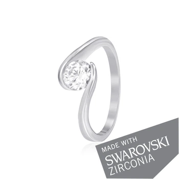 Серебряное кольцо с цирконием SWAROVSKI ZIRCONIA К2С/702 - 18