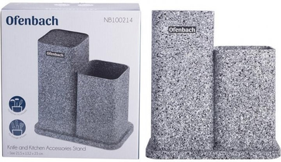 Подставка-колода Ofenbach для кухонных ножей 21х12х23см, двойная (NB-100214)